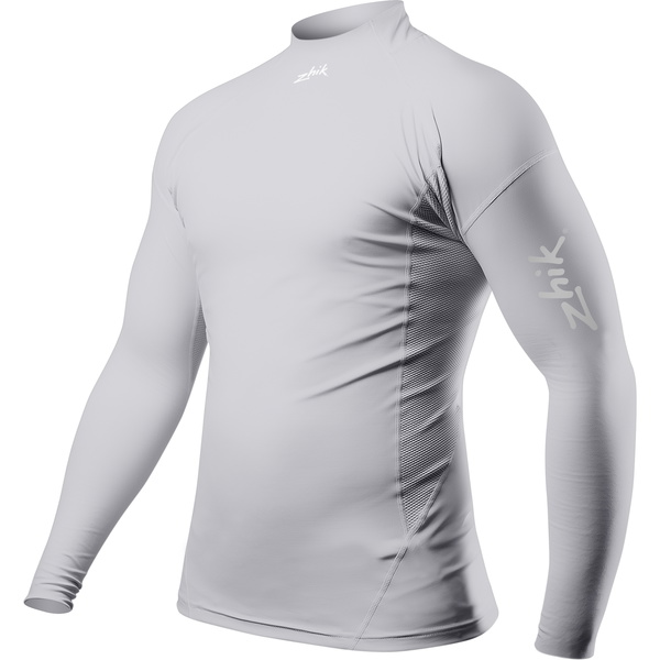 2026 Zhik Mens Eco UPF50+ Spandex Long Sleeve Rash Guard DTP-0063 - Platinum